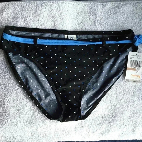NWT NAUTICA Black & Blue Multi-Color Swimwear Bikini Bottom Size 12, 14 & 16 - Picture 5 of 5